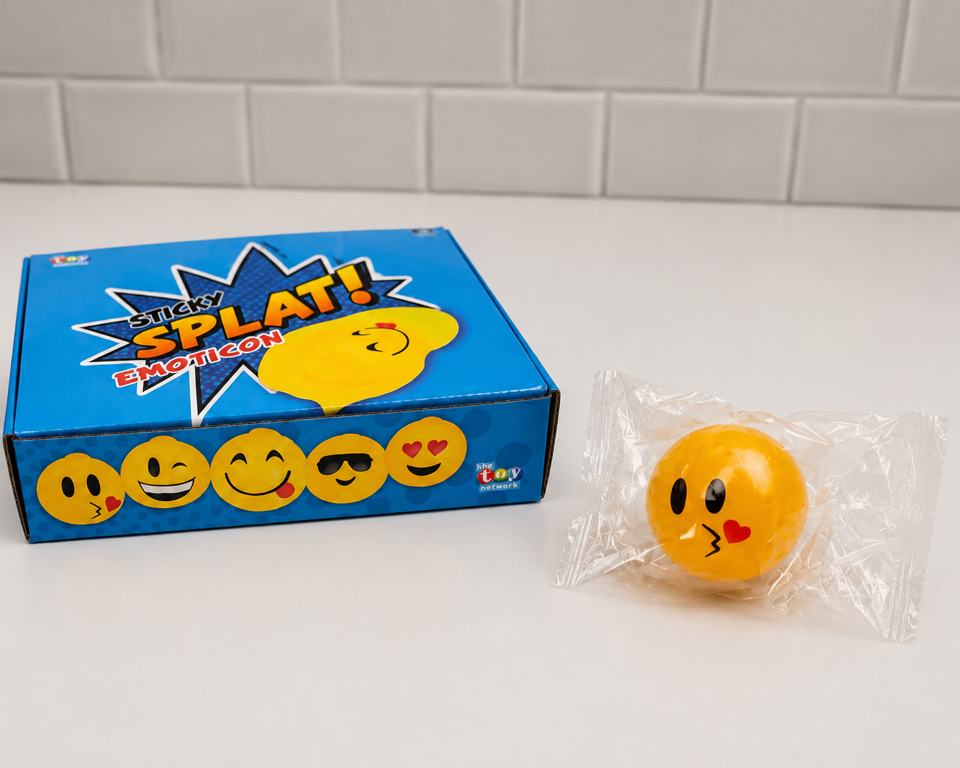 Sticky Splat! Emoticon Squishy Ball